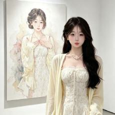 批发纯欲甜美短裙夏季收腰显瘦设计感蕾丝拼接吊带<b class='q'>连衣裙</b>开衫两件套女