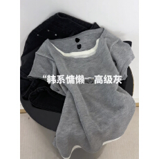 批发韩系<b class='q'>原</b><b class='q'>单</b>夏季新款宽松假两件针织上衣女百