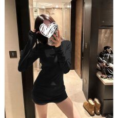批发螺纹德绒200克 <b class='q'>中长款</b>长袖t恤女秋冬内搭外穿打底衫修身辣妹上衣