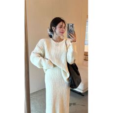批发加厚毛衣套装裙女秋<b class='q'>冬</b>季针织衫
