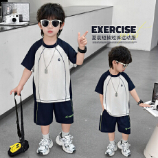 男童夏季速干运动套装儿童短袖短裤两件套宝宝幼儿园园服休闲夏装
