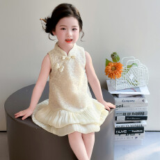 批发夏装新款中小童改良旗袍裙