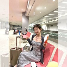 批发CloudSweet白云甜 Grace优雅线谱针织开衫上衣<b class='q'>春</b>夏修身条纹针织裙
