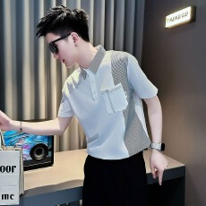 批发流行<b class='q'>翻领</b>短袖polo衫男休闲百搭青年<b class='q'>t</b><b class='q'>恤</b>夏季新款<b class='q'>男士</b>带领半袖