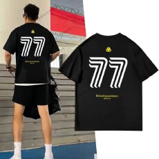 批发100%纯棉240g<b class='q'>运动</b>风数字百搭短袖<b class='q'>t</b><b class='q'>恤</b><b class='q'>男</b>生国风宽松五分袖<b class='q'>t</b><b class='q'>恤</b>青少年