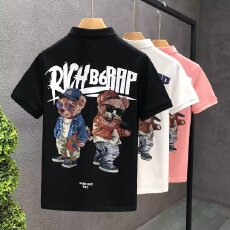 短袖polo衫男夏季2026新款美式高街宽松休闲情侣翻领体恤上衣