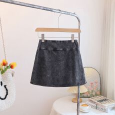 批发水洗做旧侧开叉瑜伽裙裤女<b class='q'>夏季</b>新款防走光显瘦高腰半身裙a字<b class='q'>短裙</b>