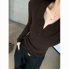批发燕麦色polo翻领长袖针织打底衫女秋冬季修身显瘦<b class='q'>百搭</b>内搭毛衣上衣