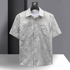 批发扎染工装短袖<b class='q'>衬衫</b><b class='q'>男</b>夏季宽松<b class='q'>衬衣</b>美式高级感上衣外套