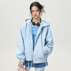 批发美式双面穿雪花印花立领夹克男春上新撞色休闲情侣外套