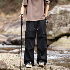 批发潮牌山系情侣户外休闲裤新款修身轻量化工装裤多口袋三色百搭男女