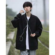 棒球服外套男春秋季日系复古休闲工装宽松上衣飞行员夹克