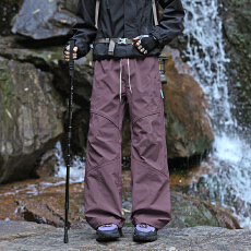 批发户外工装阔腿裤男士新款速干耐磨冲锋裤登山徒步潮流休闲裤