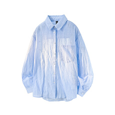 批发美式防晒<b class='q'>衬衫</b>男女夏季潮薄款休闲宽松<b class='q'>情侣</b><b class='q'>透气</b>上衣