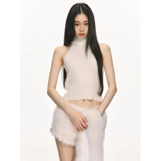 批发甜辣妹吊带背心2026<b class='q'>冬</b>季新款小众露背性感纯欲百搭上衣+裤子套装