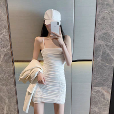 批发网纱吊带连衣裙夏季收腰显瘦<b class='q'>性感</b><b class='q'>夜店</b>高级感气质包臀短裙内搭外穿