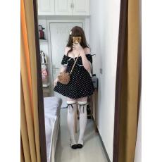 批发<b class='q'>大码</b><b class='q'>女</b>装胖mm法式蕾丝波点一字肩<b class='q'>连衣裙</b>春夏新款收腰显瘦短款裙子