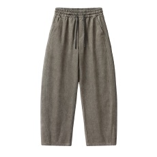 批发纯棉做旧<b class='q'>休闲</b><b class='q'>长裤</b><b class='q'>男士</b> 松紧腰抽绳宽松锥形裤 日常简约百搭裤子