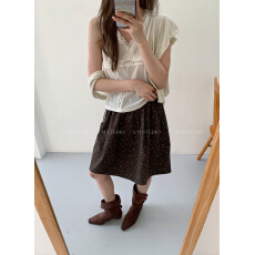 批发26秋款韩系碎花花苞半身裙女百搭高腰显瘦A字裙中裙