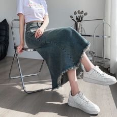 批发《高品质》鱼尾牛仔半身裙女显瘦遮胯包臀裙夏<b class='q'>秋</b>款高腰百搭鱼尾裙
