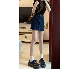 批发大码<b class='q'>复古</b>牛仔半身裙女夏季胖mm防走光高腰显瘦包臀a字短裙裤子潮