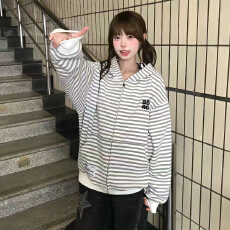 批发薄款/加绒 白金拉链+内抽复合 后包领<b class='q'>纯棉</b>华棉复合卫衣