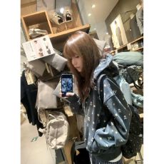 韩版薄款/加绒 白金拉链+后包领 纯棉华棉复合卫衣女