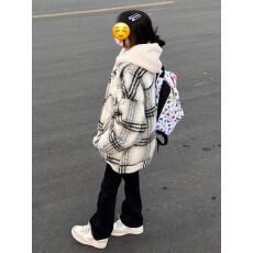 批发原版毛呢面 原版做工带里布 小香风毛呢外套衬衫大衣宽松休闲女