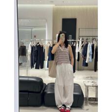 批发2026夏季新品韩版百搭条纹翻领无袖针织衫薄款背心上衣女