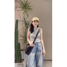 批发2026夏新品修身显瘦背心撞色U领假两件吊带5Q6015660