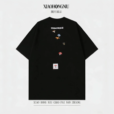 重工绣花重磅250克68棉字母刺绣上衣T恤潮牌男装上架全部现货