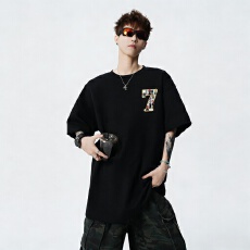 批发重工绣花重磅250克68棉刺绣上衣<b class='q'>T</b><b class='q'>恤</b>潮牌男装上架全部现货