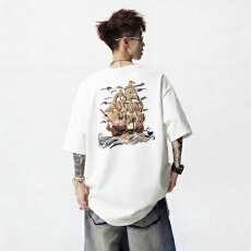 批发重工绣花重磅250克68棉刺绣上衣<b class='q'>T</b><b class='q'>恤</b>潮牌男装上架全部现货