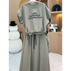 批发特<b class='q'>大码</b>胖MM300斤宽松显瘦上衣半身裙两件套女夏季休闲<b class='q'>运动服</b>套装2