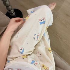 批发卡尔睡衣女长裤睡裤夏季宽松新款遛弯裤家居睡裤可外穿云朵棉