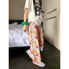 批发卡尔睡衣女长裤睡裤夏季宽松新款遛弯裤家居睡裤可外穿 云朵棉
