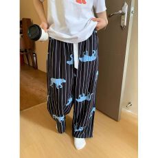 批发卡尔睡衣女长裤睡裤夏季宽松新款遛弯裤家居睡裤可外穿云朵棉