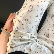 批发卡尔睡衣女长裤睡裤夏季宽松新款遛弯裤家居睡裤可外穿云朵棉
