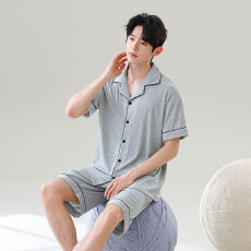 批发莫代尔 <b class='q'>情侣</b><b class='q'>睡衣</b>男女夏季青少年短袖薄款夏天家居服套装