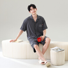 批发莫代尔 <b class='q'>情侣</b><b class='q'>睡衣</b>男女夏季青少年短袖薄款夏天家居服套装