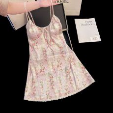 批发<b class='q'>夏</b>季2026新款带胸垫吊带睡裙性感温柔风睡衣女冰雪丝睡裙碎花气质