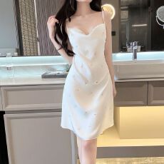批发女士睡衣两件套睡裙+外袍<b class='q'>夏</b>天冰雪丝碎花印花蕾丝边薄款清凉甜美