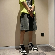 批发实拍2026夏季新款复古牛仔<b class='q'>短裤</b><b class='q'>男</b>潮牌水洗中裤直筒宽松休闲五分裤