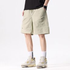 批发实拍2026夏季新款冰丝薄款五分休闲裤<b class='q'>男</b>宽松百搭山系<b class='q'>短裤</b>
