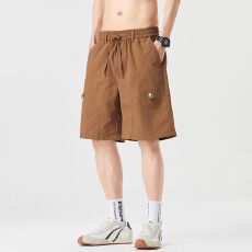 批发实拍2026夏季新款冰丝薄款休闲<b class='q'>短裤</b><b class='q'>男</b>宽松百搭通勤五分运动裤