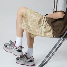 批发实拍2026<b class='q'>春</b>夏新款薄款纯棉凉感五分裤男宽松休闲松紧腰港风短裤