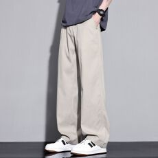 批发实拍2026春<b class='q'>夏</b>薄款莱赛尔冰丝男士净版宽松直筒裤 28-38码 四色