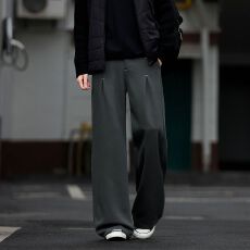 实拍2026新款秋季卫裤宽松阔腿直筒休闲长裤男