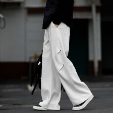 实拍2026新款解构卫裤男士秋季垂感休闲直筒裤