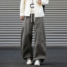 实拍2026新款棉工装休闲秋季新款弯刀裤宽松直筒阔腿裤